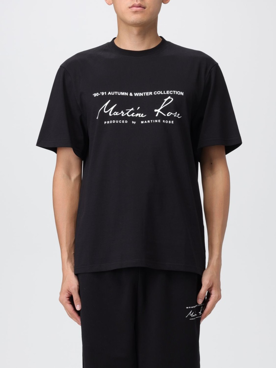 Gents T-Shirt Black Martine Rose Giglio GOOFASH
