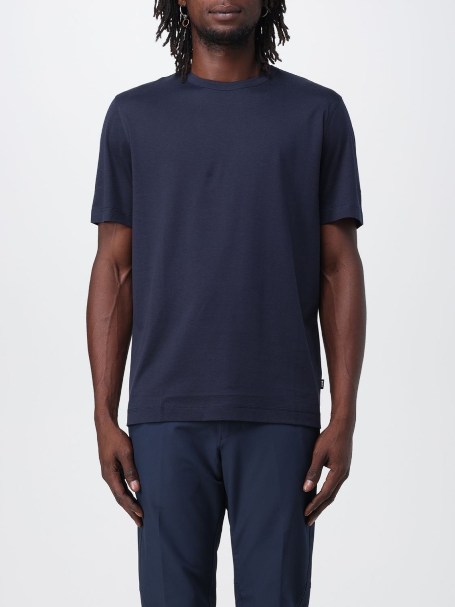 Gents T-Shirt Blue by Giglio GOOFASH
