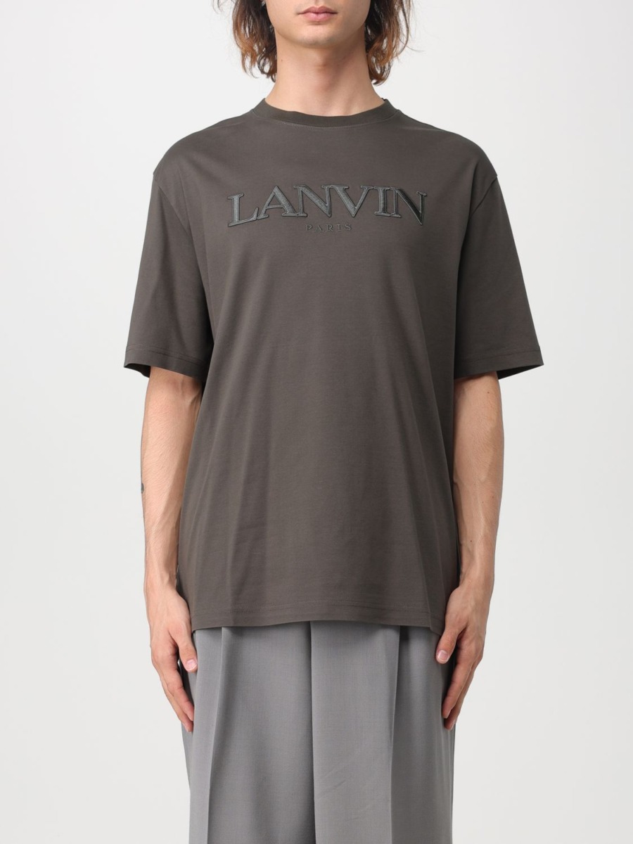 Gents T-Shirt Grey Lanvin - Giglio GOOFASH