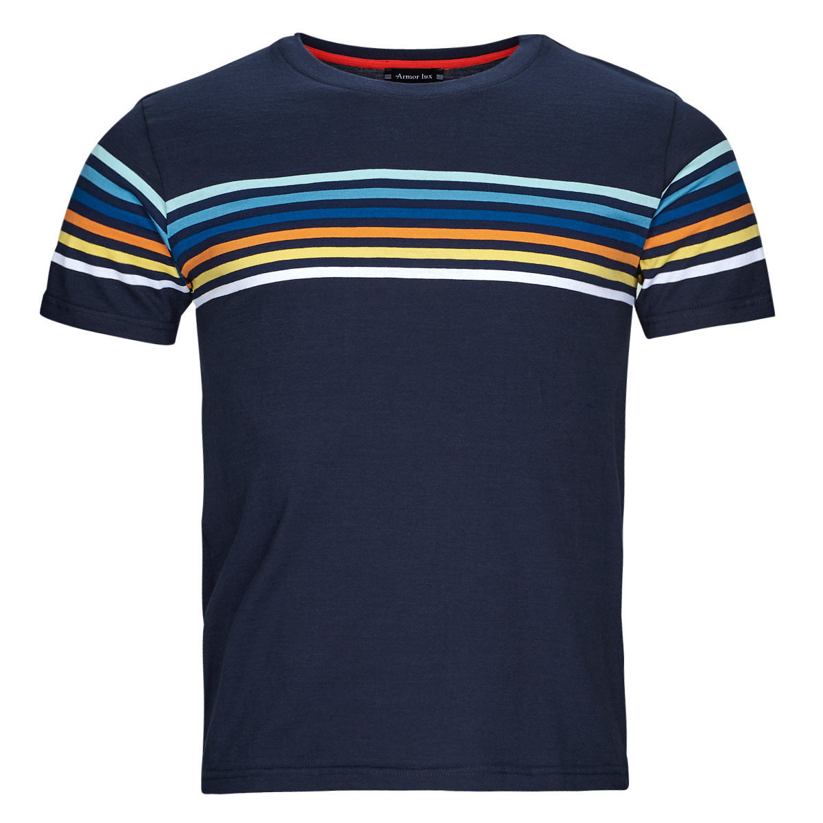 Gents T-Shirt in Blue Armor Lux Spartoo GOOFASH