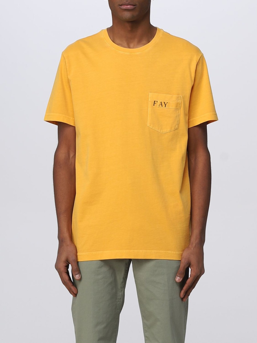 Gents T-Shirt in Yellow Giglio Fay Andrada GOOFASH