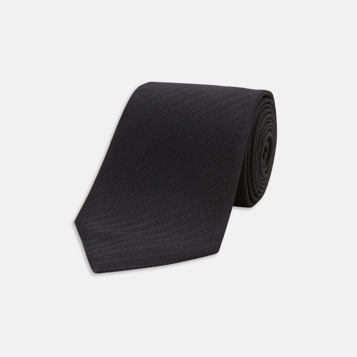 Gents Tie in Black - Turnbull And Asser GOOFASH