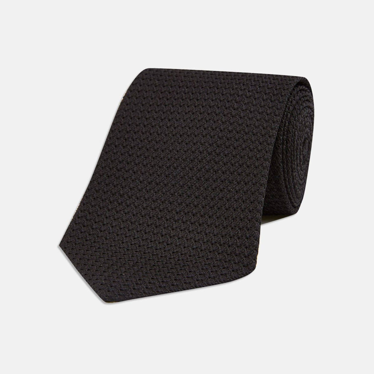 Gents Tie in Black Turnbull & Asser Turnbull And Asser GOOFASH