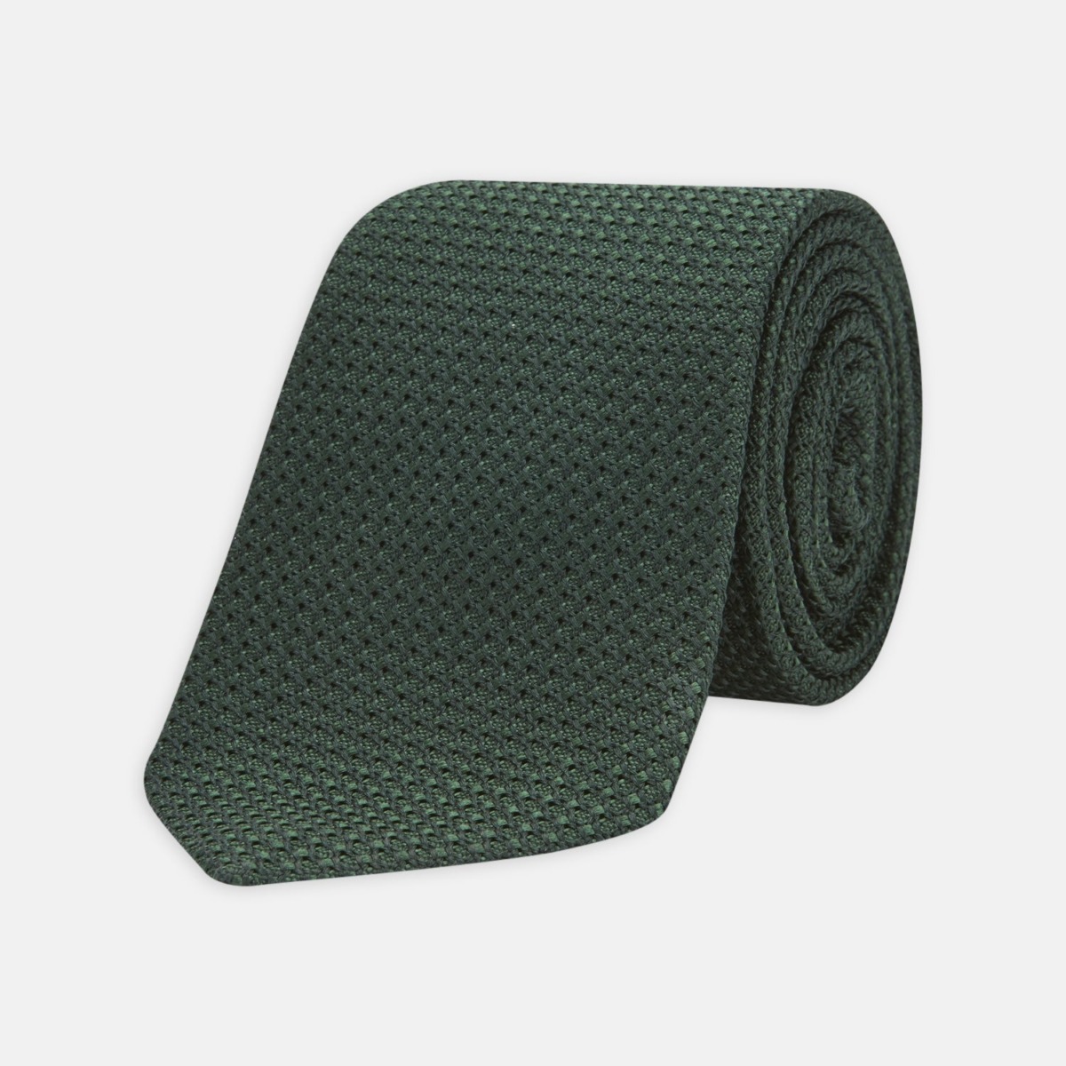 Gents Tie in Green Turnbull And Asser Turnbull & Asser GOOFASH