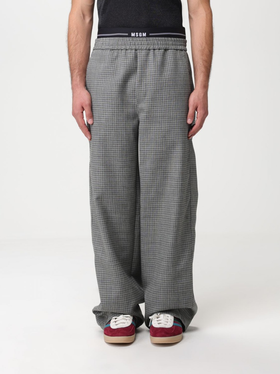 Gents Trousers Grey by Giglio GOOFASH