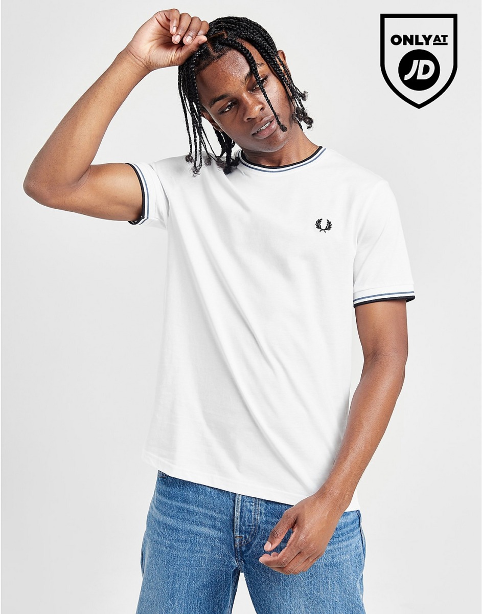 Gents White T-Shirt JD Sports Fred Perry GOOFASH