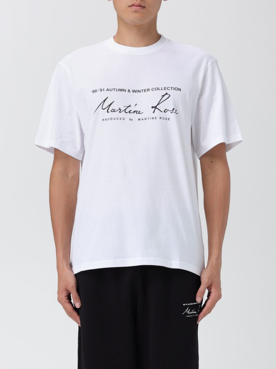 Gents White T-Shirt Martine Rose Giglio GOOFASH