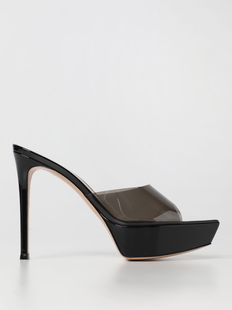 Gianvito Rossi Black Heeled Sandals from Giglio GOOFASH
