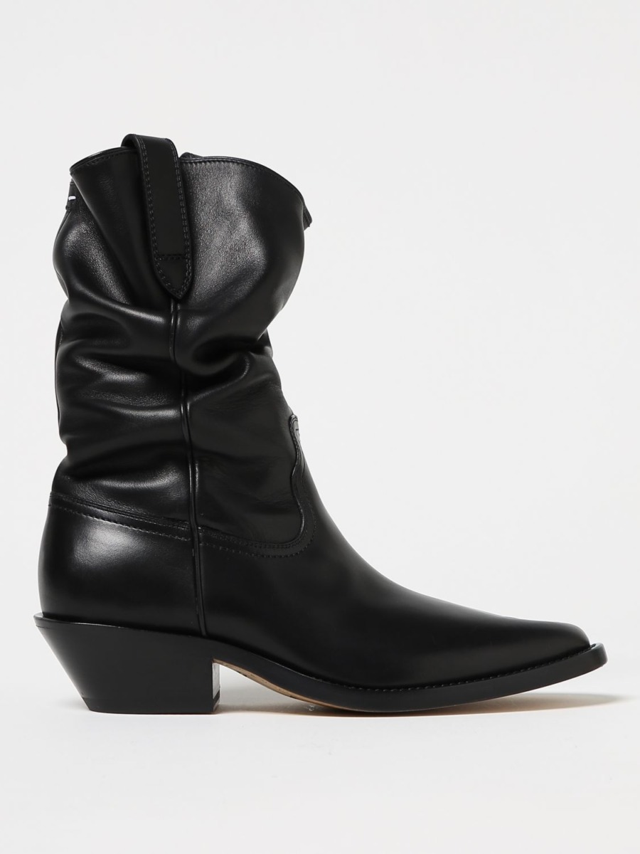 Giglio - Black Flat Boots for Woman from Maison Margiela GOOFASH