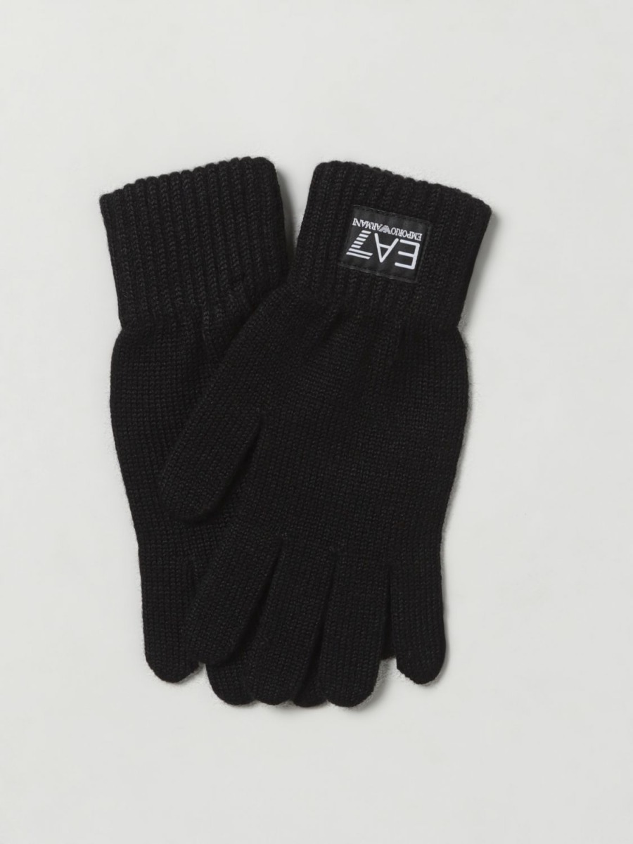 Giglio - Black - Men Gloves - EA7 GOOFASH