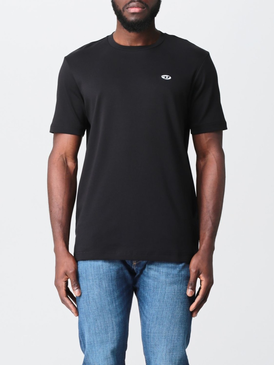 Giglio Black T-Shirt for Men by Diesel GOOFASH