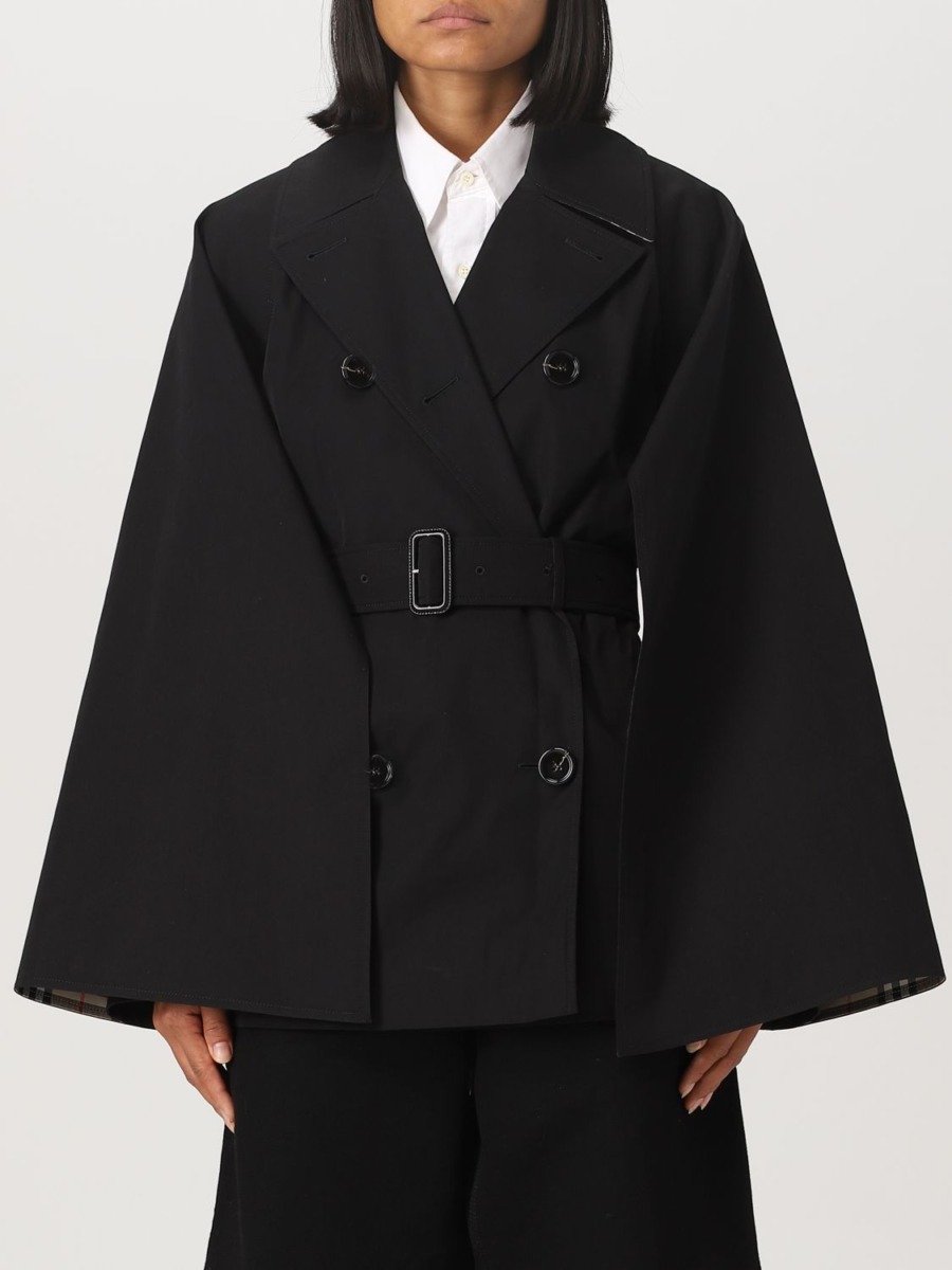 Giglio Black Trench Coat from Burberry GOOFASH