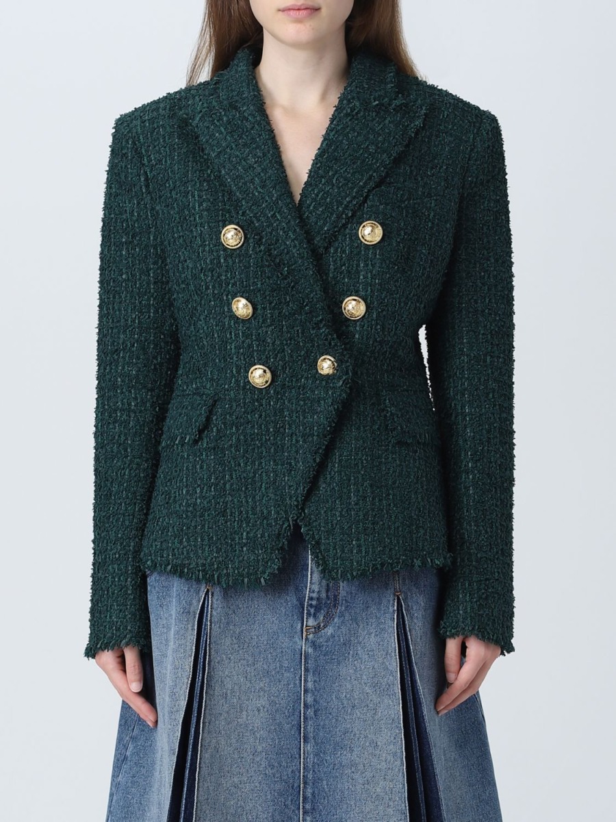 Giglio - Blazer Green for Women from Balmain GOOFASH
