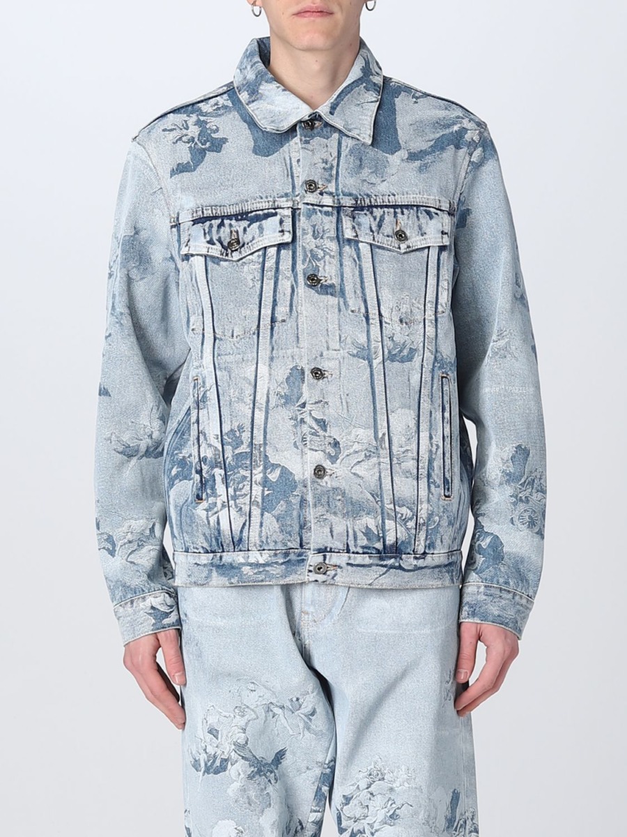 Giglio Blue Jacket for Men by Off White GOOFASH