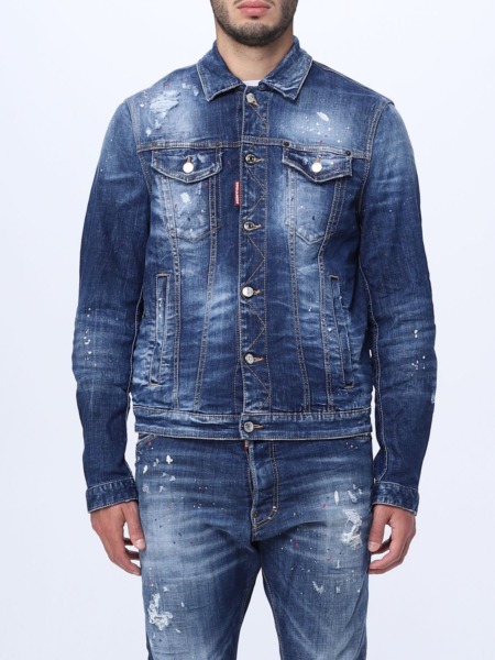 Giglio Blue Jacket from Dsquared2 GOOFASH