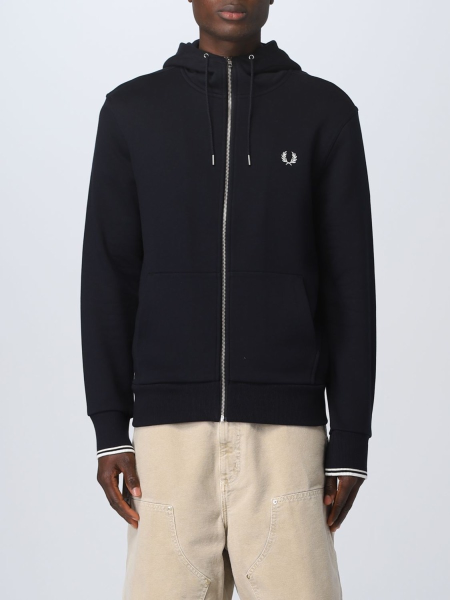 Giglio Blue Jumper Fred Perry Man GOOFASH
