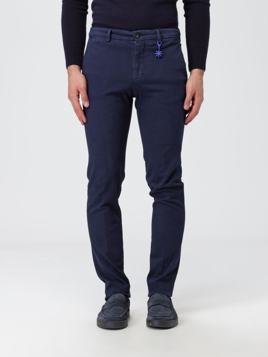 Giglio Blue Trousers for Man from Manuel Ritz GOOFASH