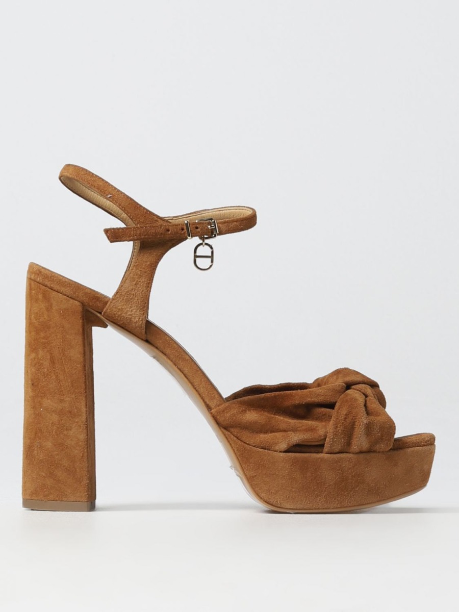 Giglio - Brown Women's Heeled Sandals - Twinset GOOFASH