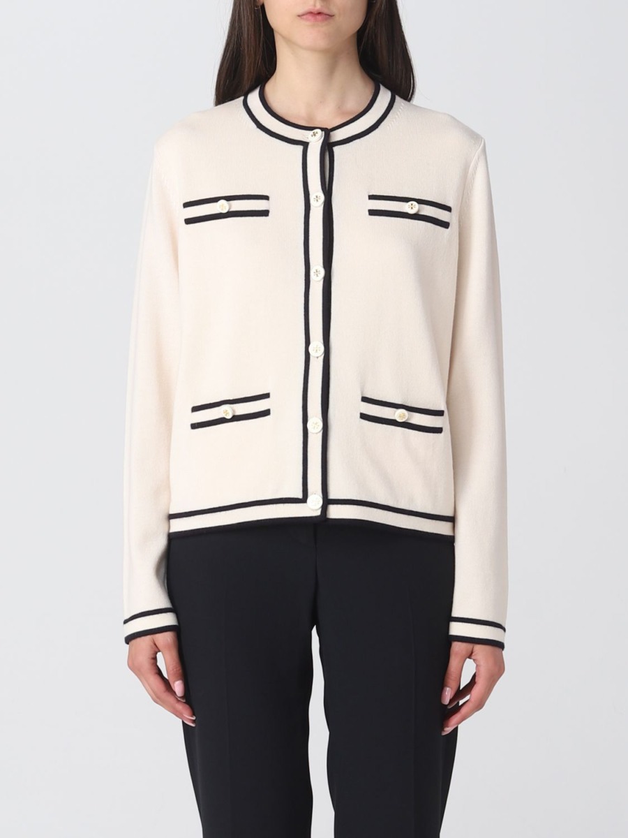 Giglio - Cardigan Beige for Woman from Tory Burch GOOFASH