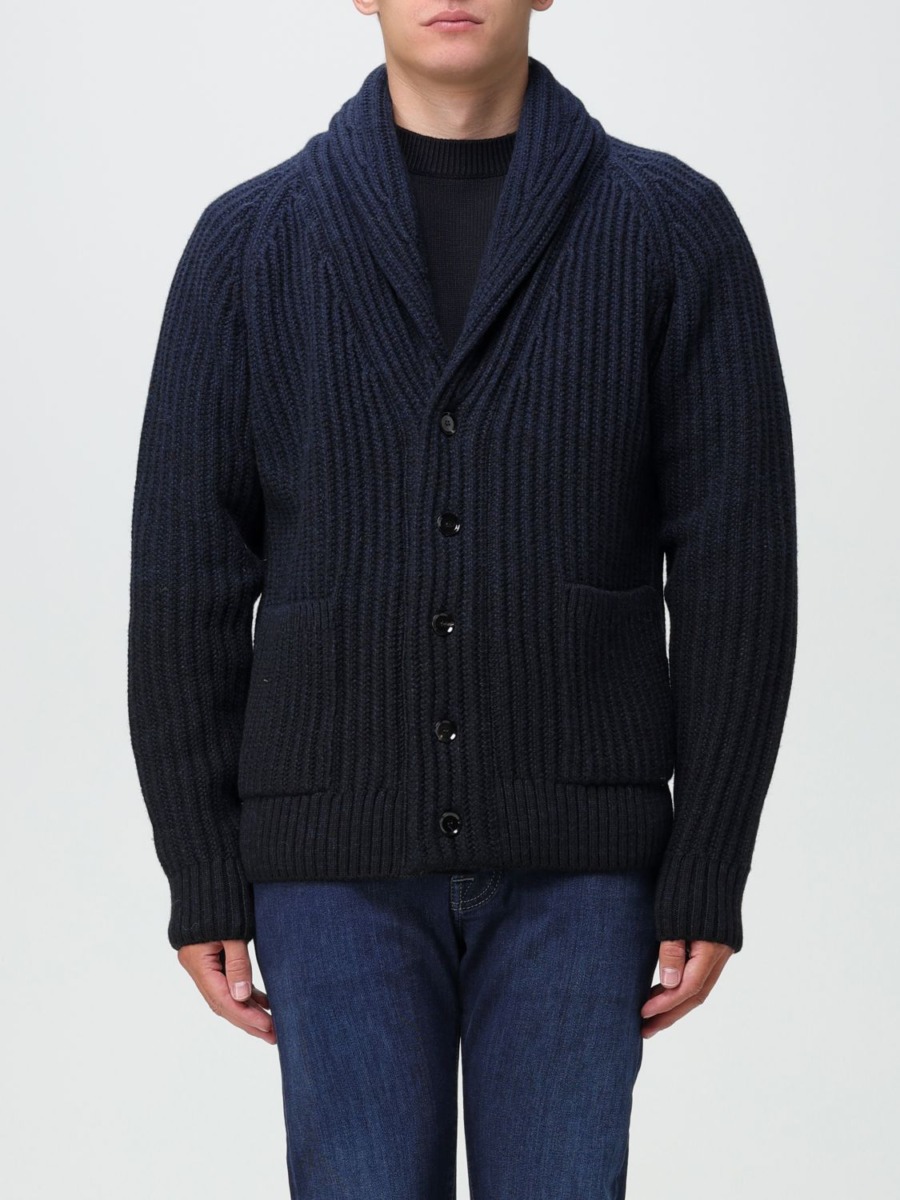 Giglio Cardigan Blue for Man from Brioni GOOFASH
