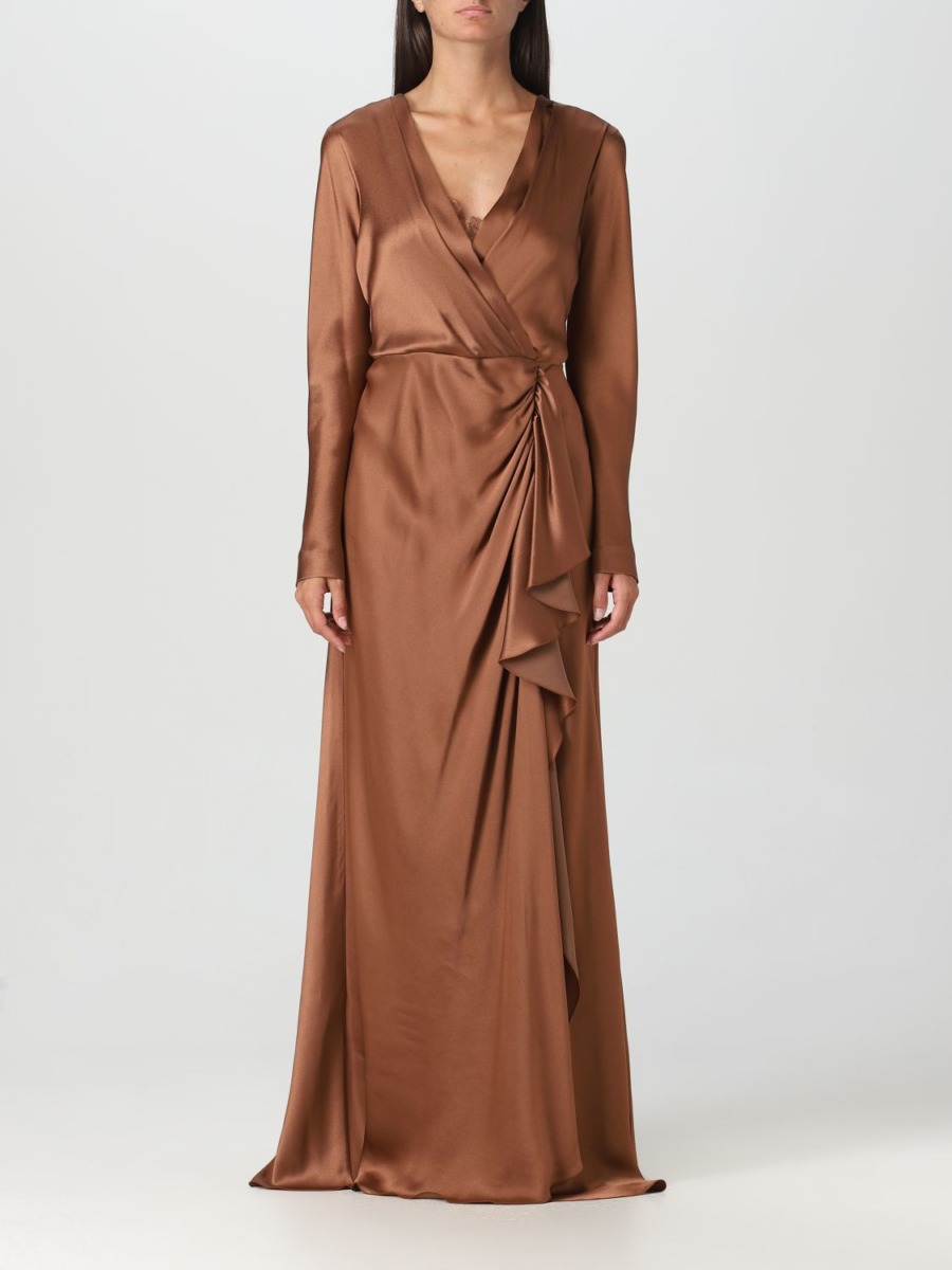 Giglio - Dress in Brown for Women from Alberta Ferretti GOOFASH