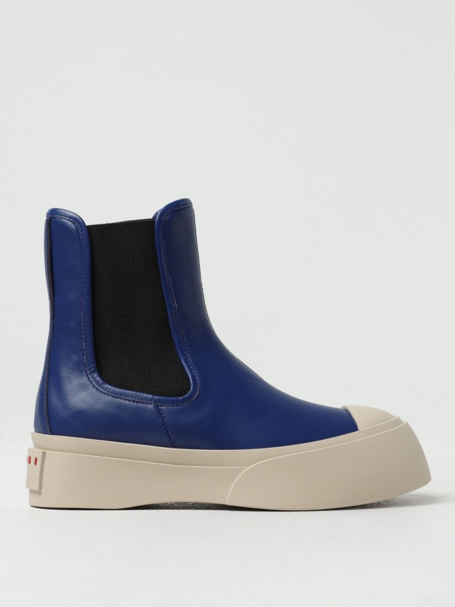 Giglio - Flat Boots Blue Marni GOOFASH