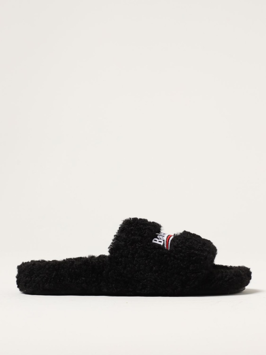 Giglio - Flat Sandals Black - Balenciaga - Woman GOOFASH