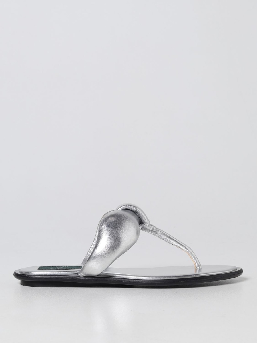 Giglio - Flat Sandals in Silver Emilio Pucci GOOFASH