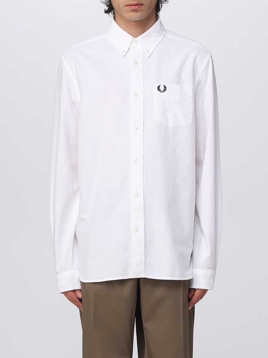 Giglio - Gent Shirt White - Fred Perry GOOFASH