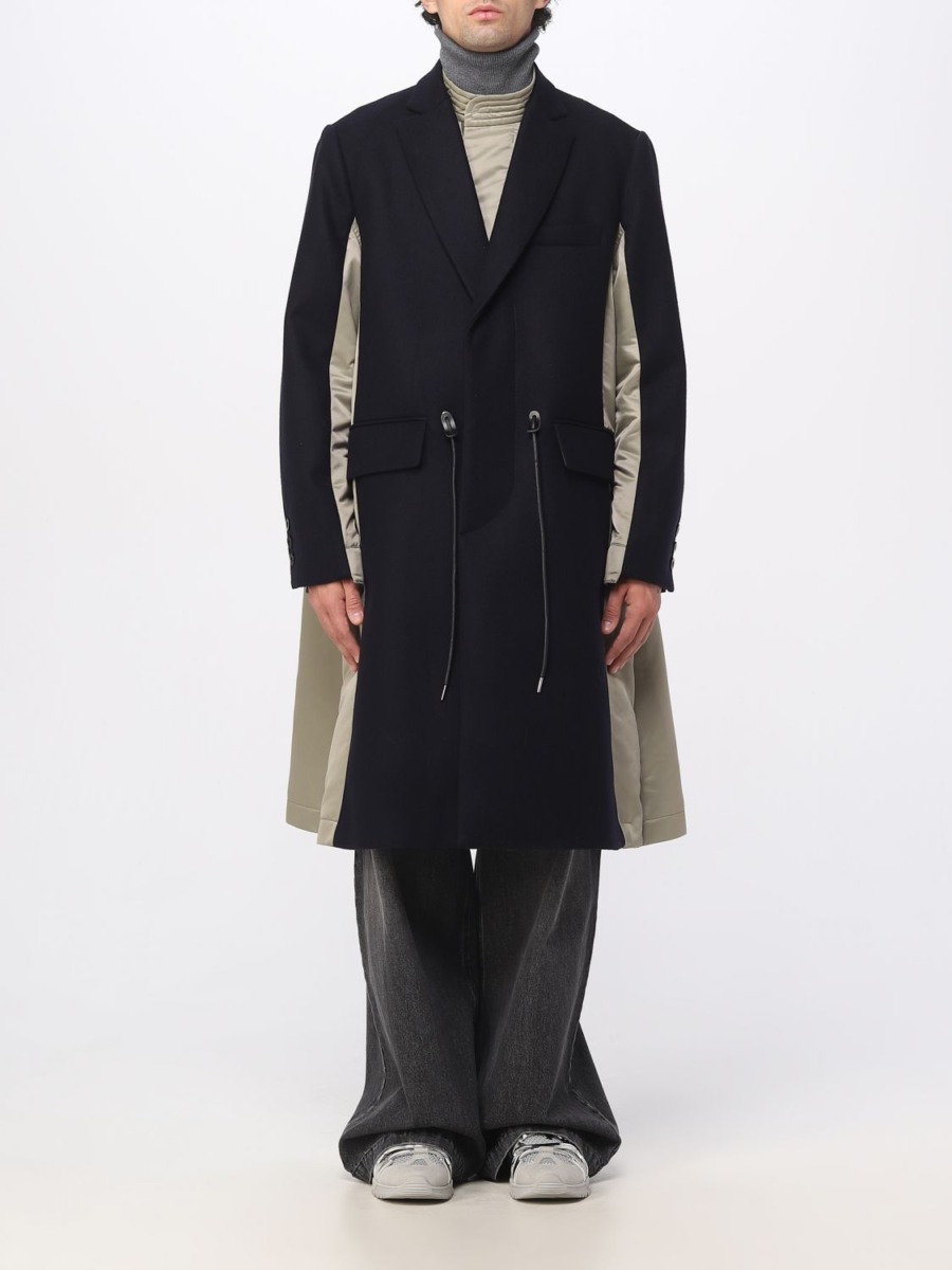 Giglio - Gents Coat in Blue by Sacai GOOFASH