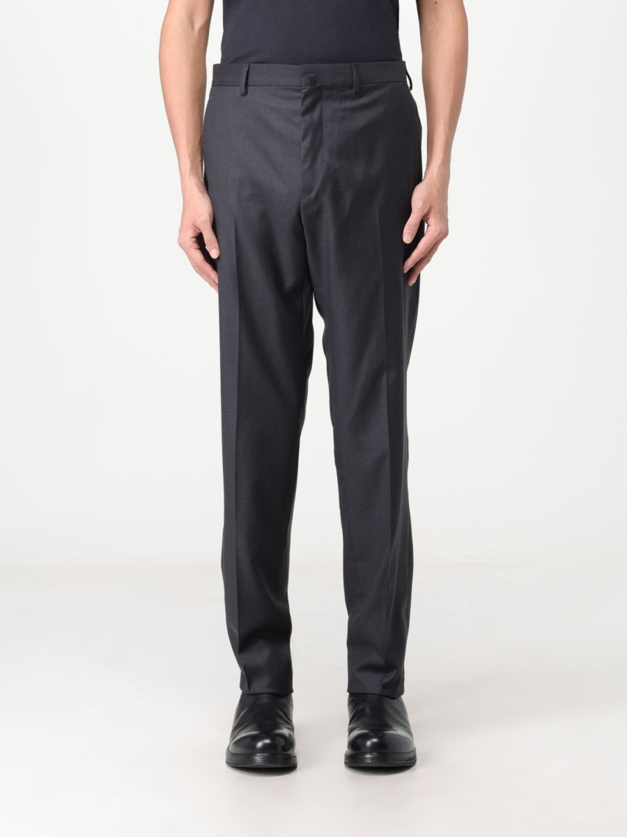 Giglio Gents Grey Trousers from Lanvin GOOFASH