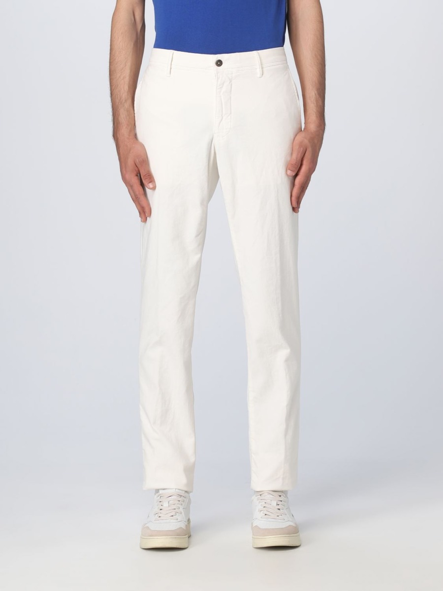 Giglio - Gents Ivory Trousers by Incotex GOOFASH