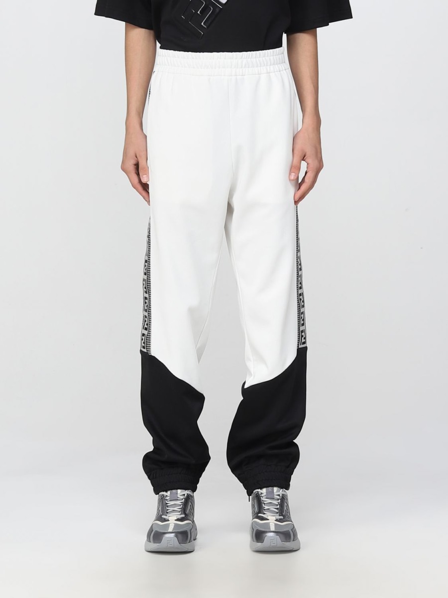 Giglio Gents Trousers White from Fendi GOOFASH