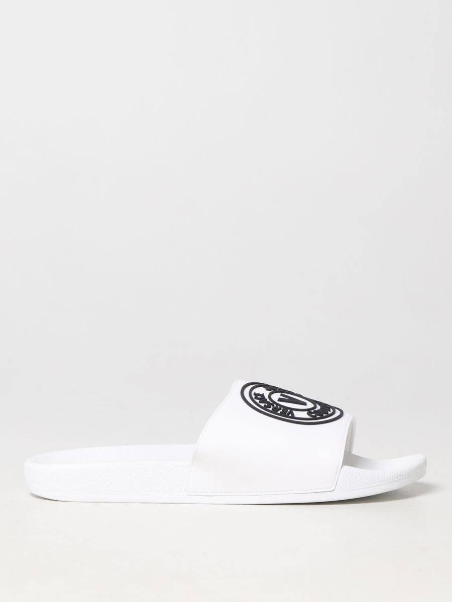 Giglio Gents White Sandals by Versace GOOFASH