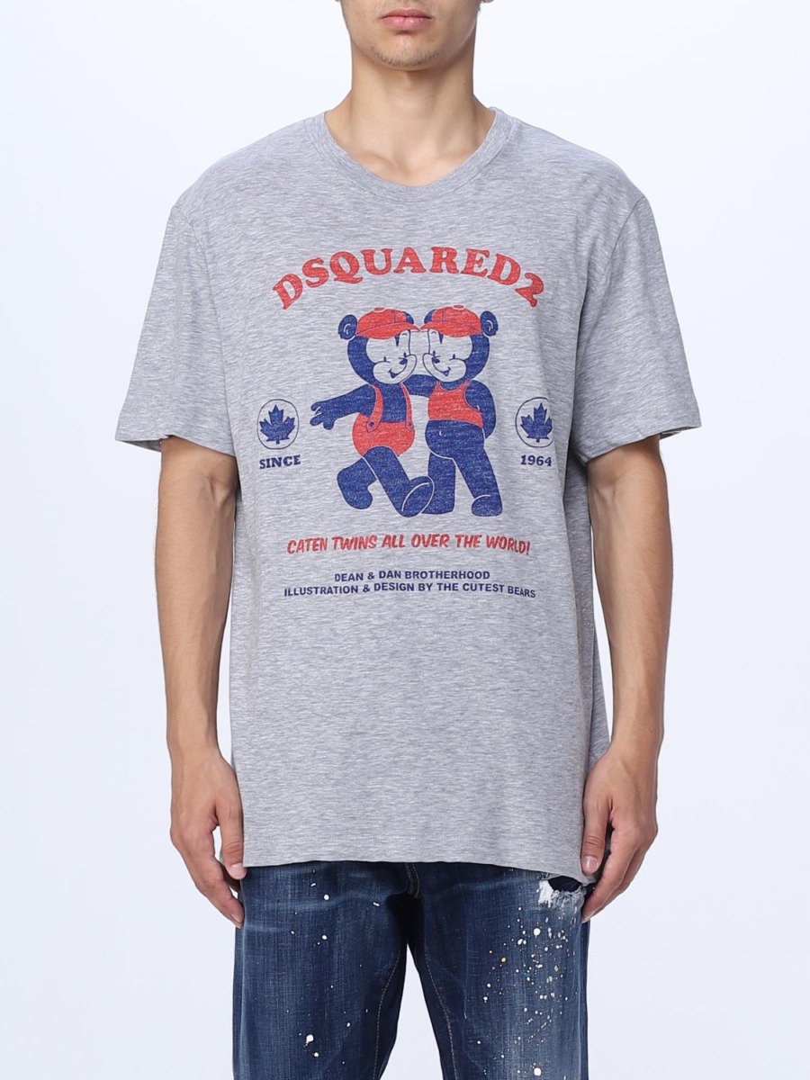 Giglio Grey T-Shirt by Dsquared2 GOOFASH