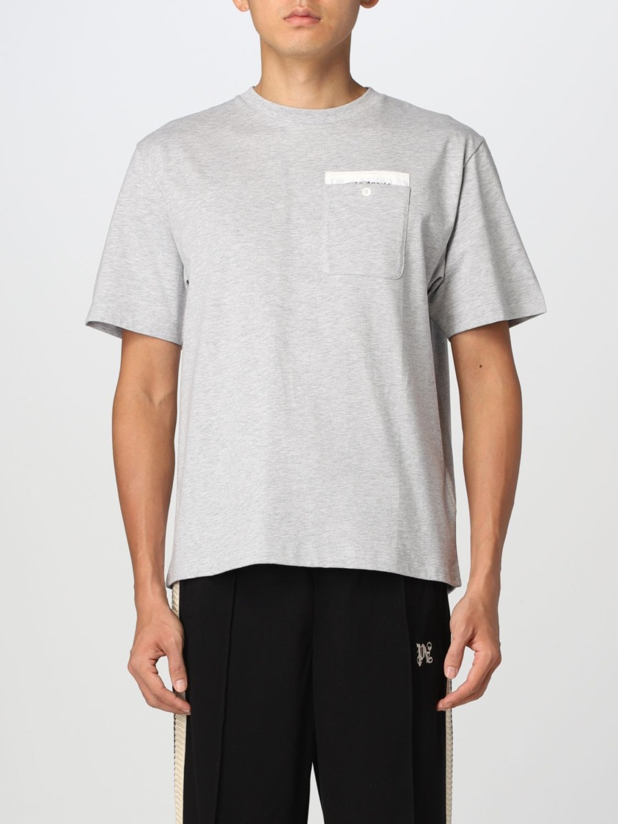 Giglio - Grey T-Shirt for Man by Palm Angels GOOFASH