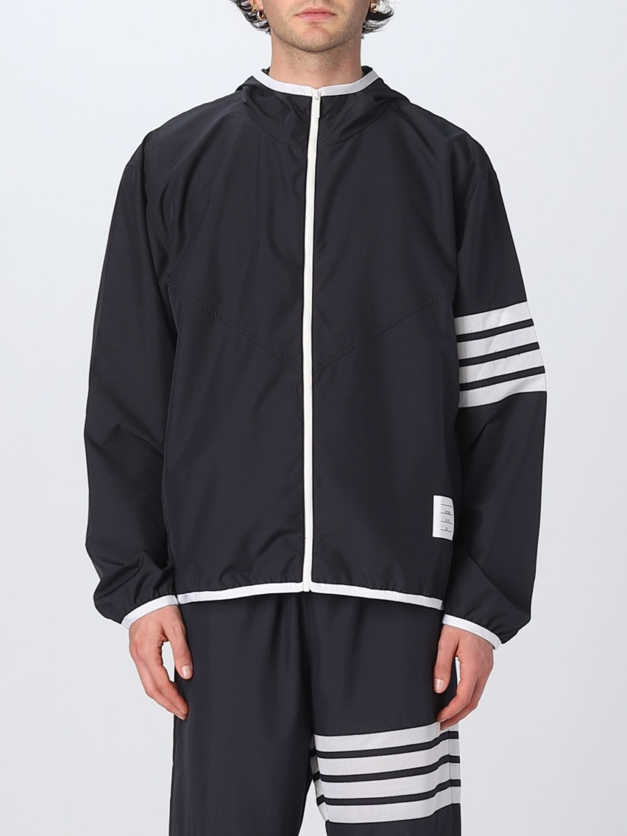 Giglio Jacket Blue for Man from Thom Browne GOOFASH