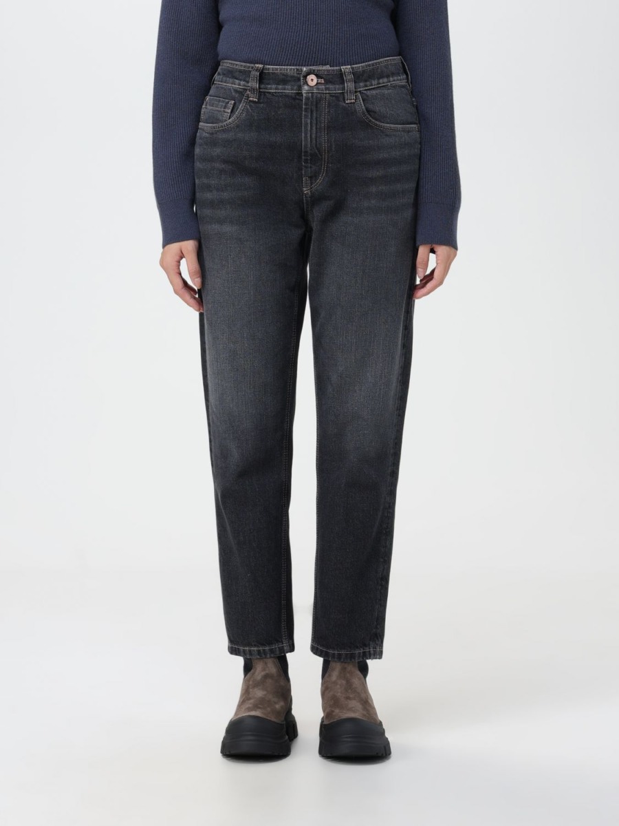 Giglio - Jeans in Black for Woman from Brunello Cucinelli GOOFASH