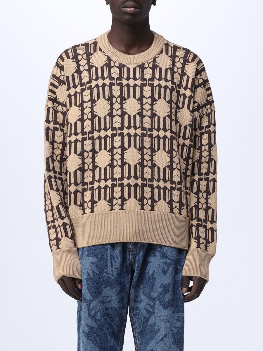 Giglio Jumper Beige Palm Angels GOOFASH
