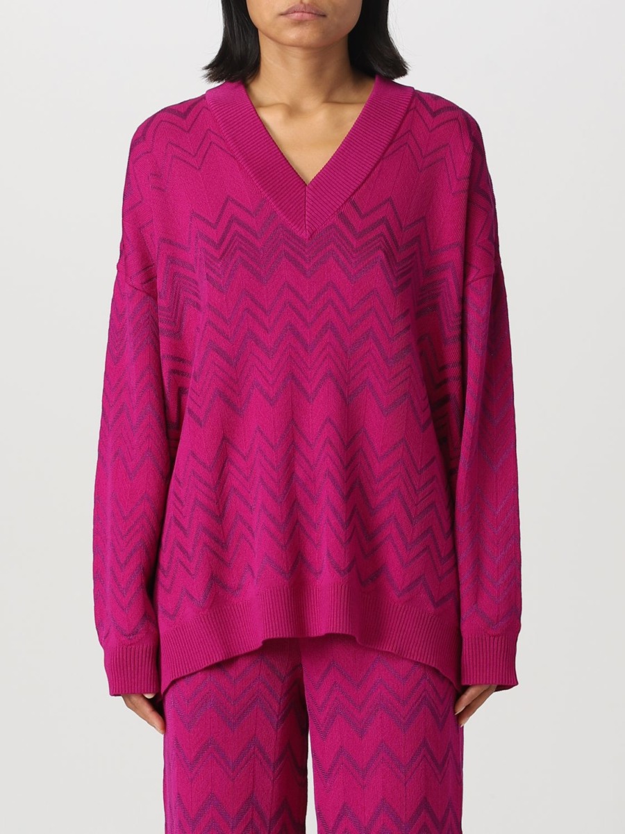 Giglio - Ladies Sweatshirt Purple Missoni GOOFASH