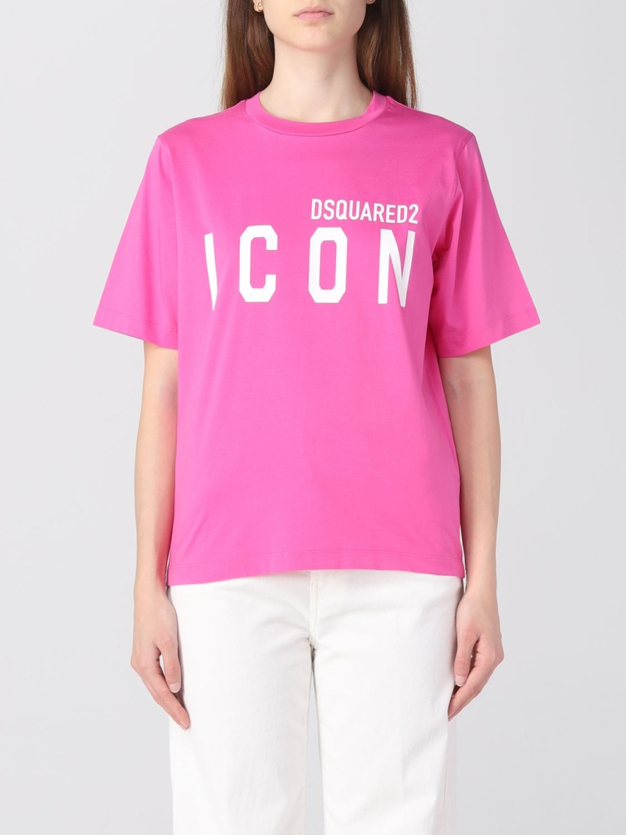 Giglio Ladies T-Shirt Pink from Dsquared2 GOOFASH