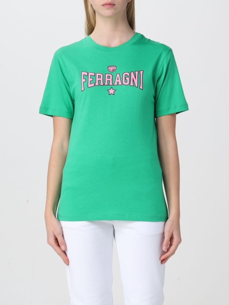 Giglio Lady Green T-Shirt by Chiara Ferragni GOOFASH