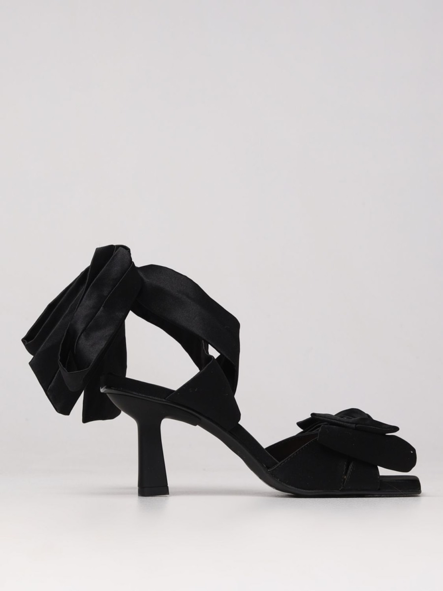 Giglio Lady Heeled Sandals in Black by Ganni GOOFASH