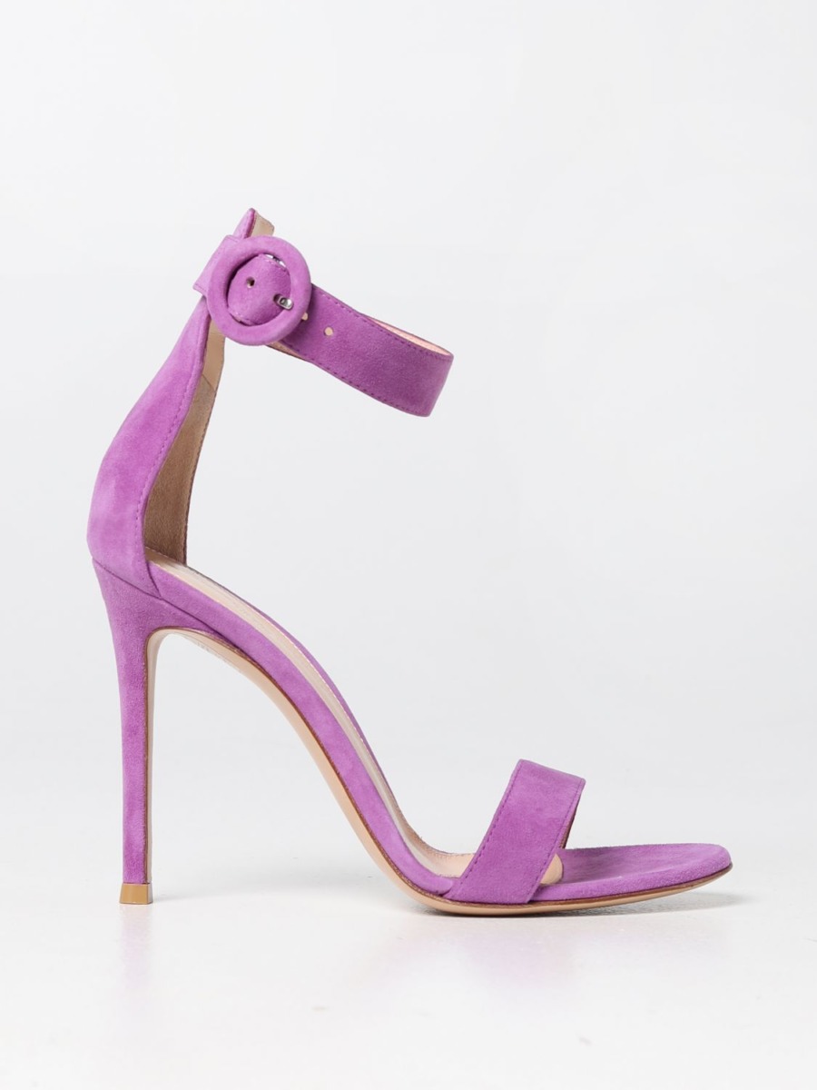Giglio Lady Heeled Sandals in Purple by Gianvito Rossi GOOFASH
