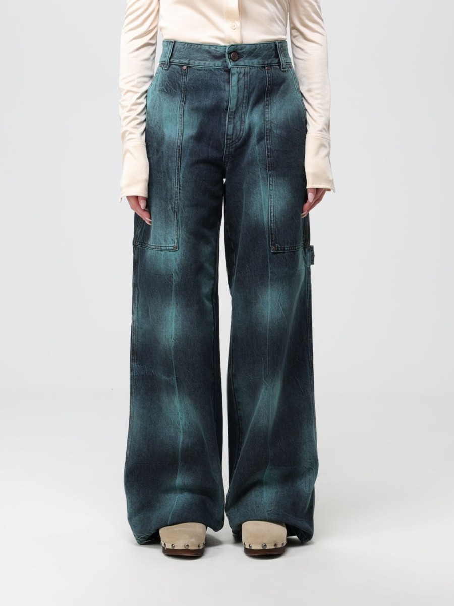 Giglio Lady Jeans Green GOOFASH