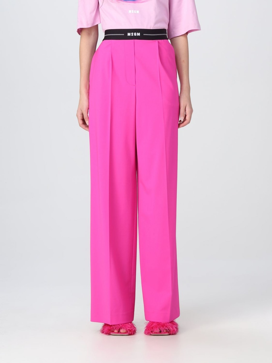 Giglio Lady Pink Trousers GOOFASH