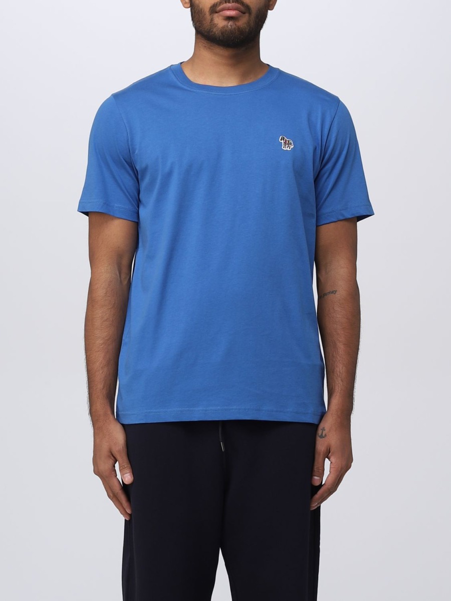 Giglio Man T-Shirt Blue by Paul Smith GOOFASH