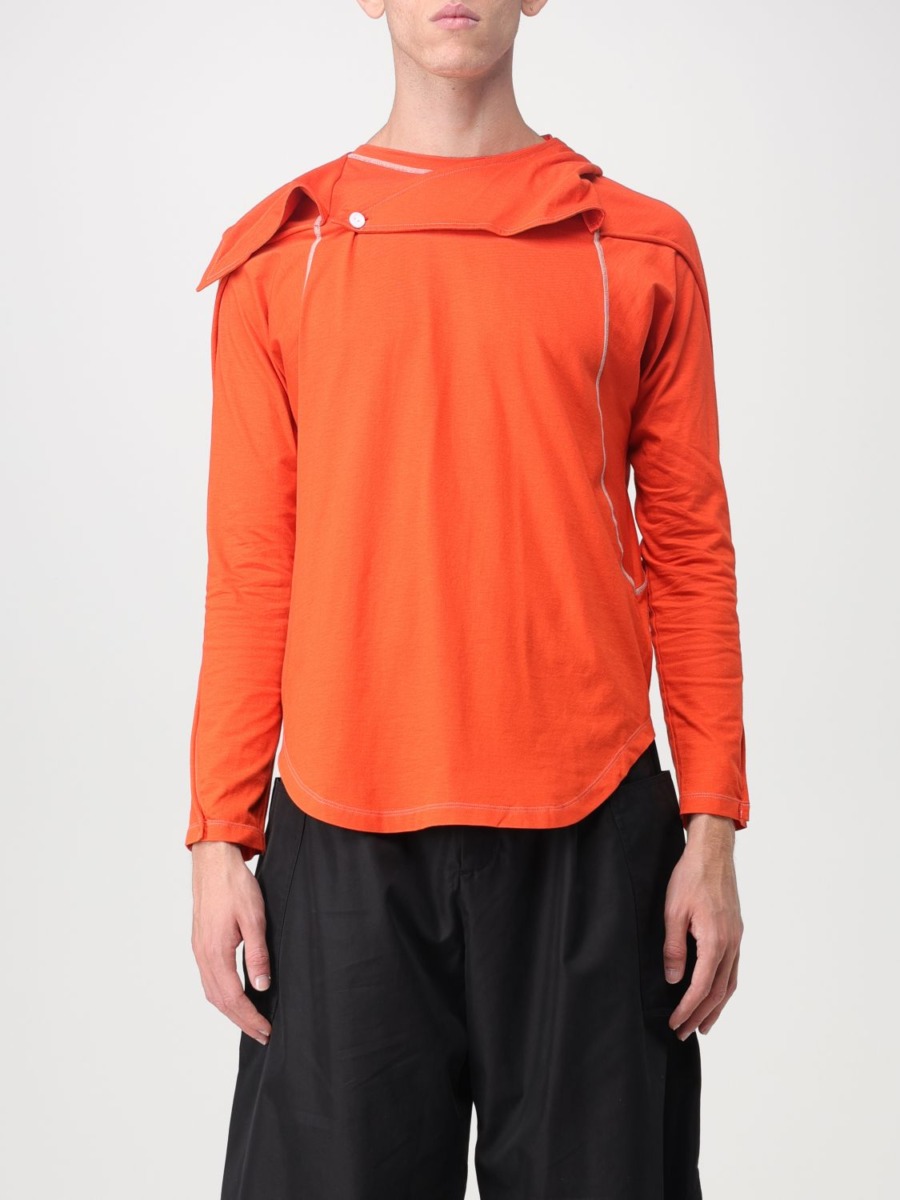 Giglio - Man T-Shirt in Orange from Kiko Kostadinov GOOFASH