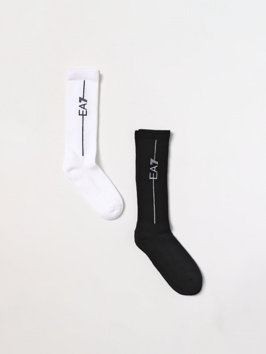 Giglio - Men Socks - White - EA7 GOOFASH