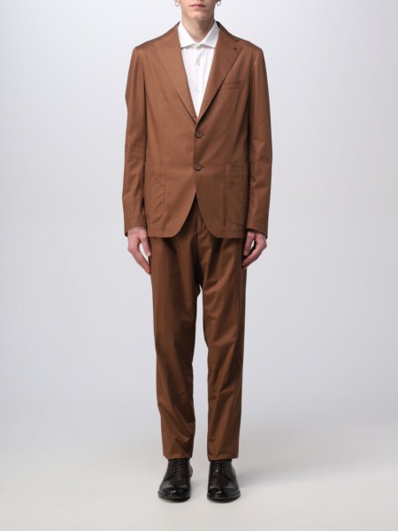 Giglio Men Suit in Brown by Tagliatore GOOFASH